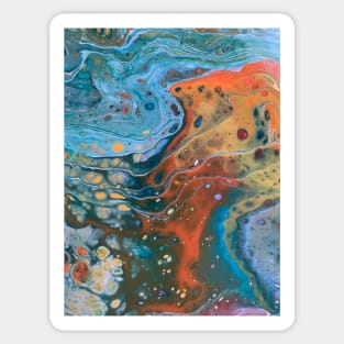 pouring abstract painting Sticker